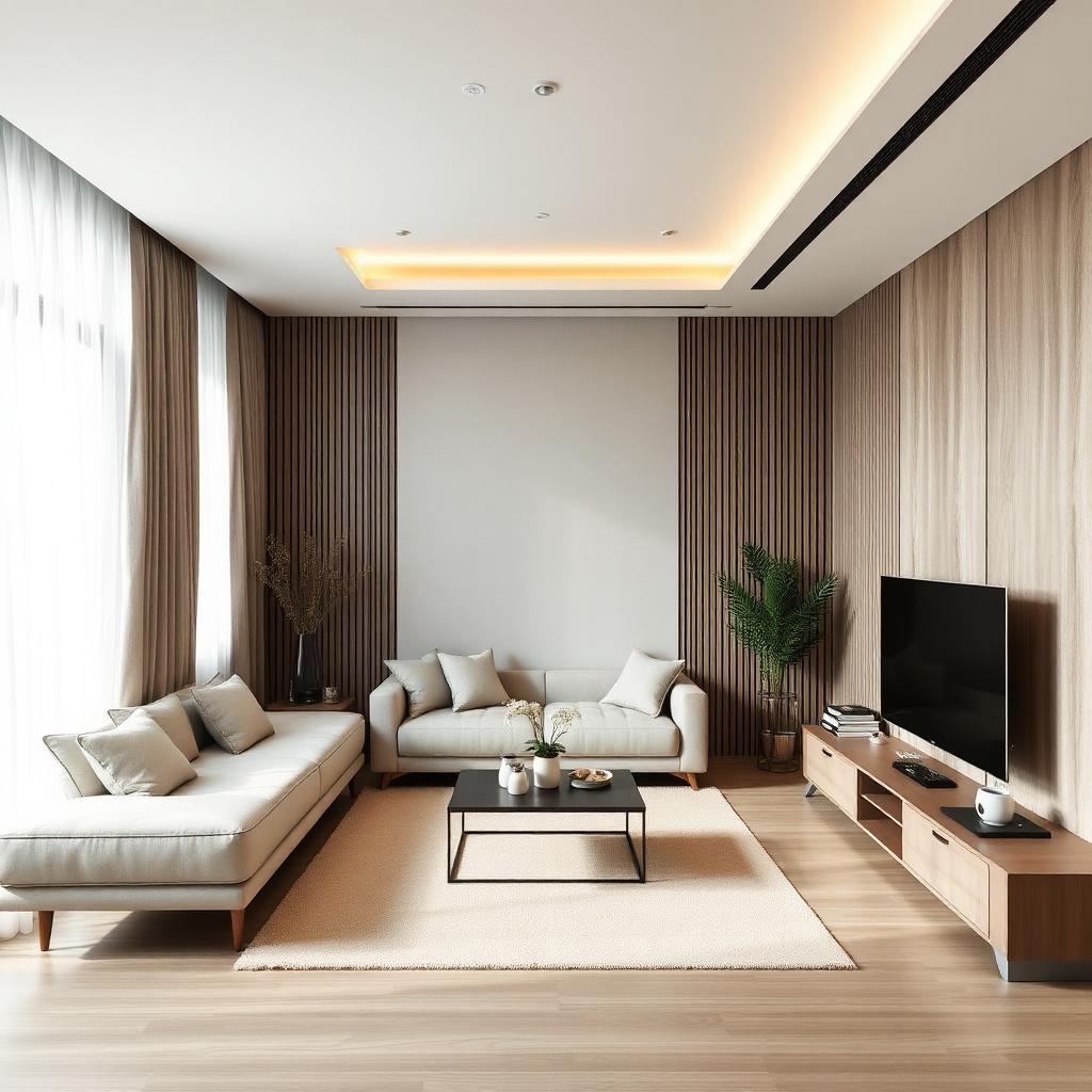 Modern Singapore interior with clean finishes