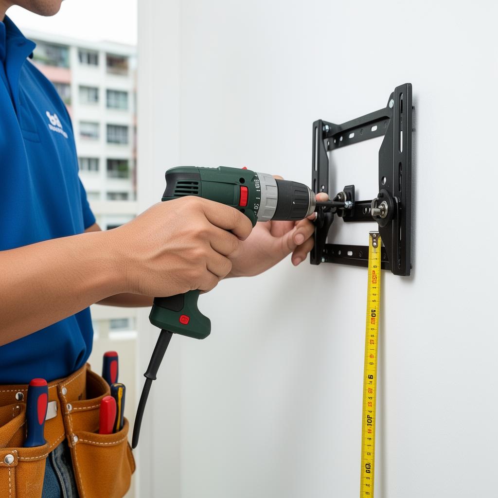 TV Wall-Mount Installation in Punggol, Singapore