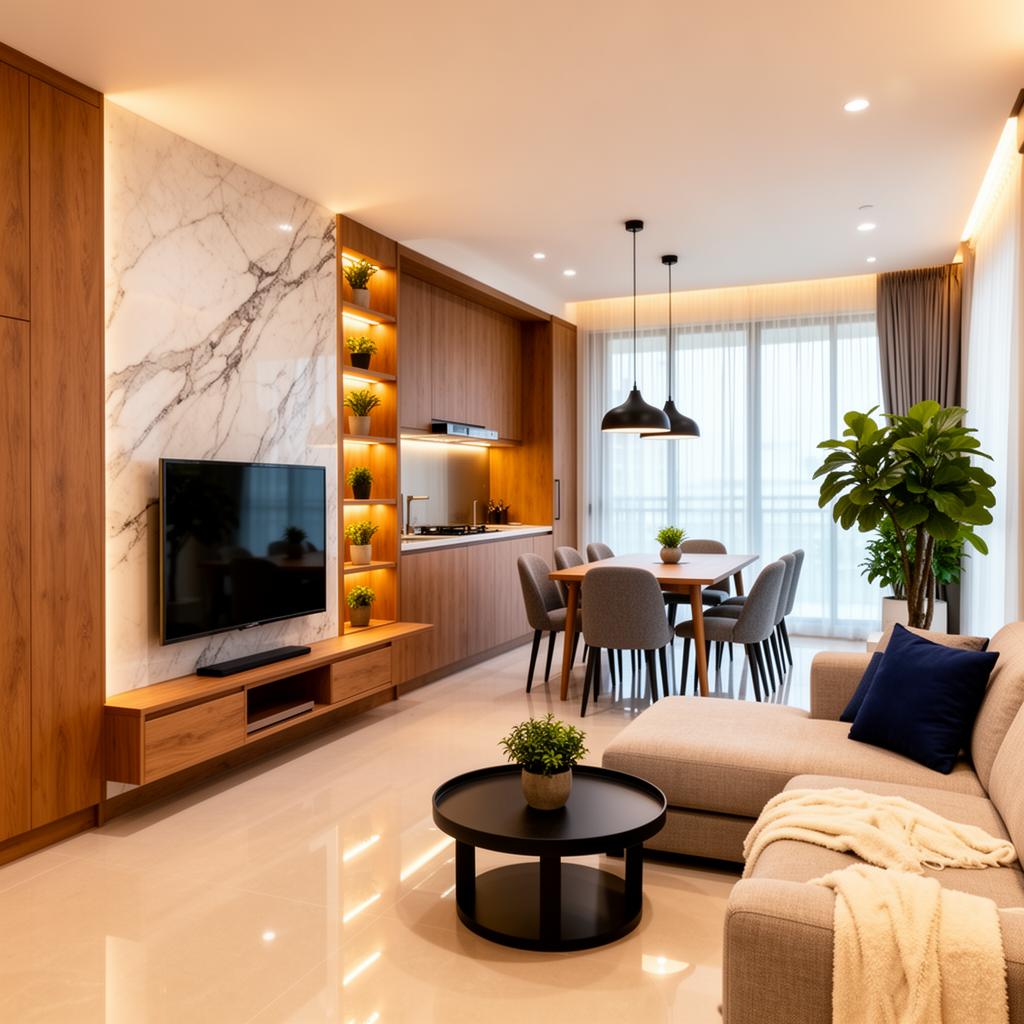 Condo Living Room Renovation in Tampines, Singapore